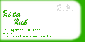 rita muk business card